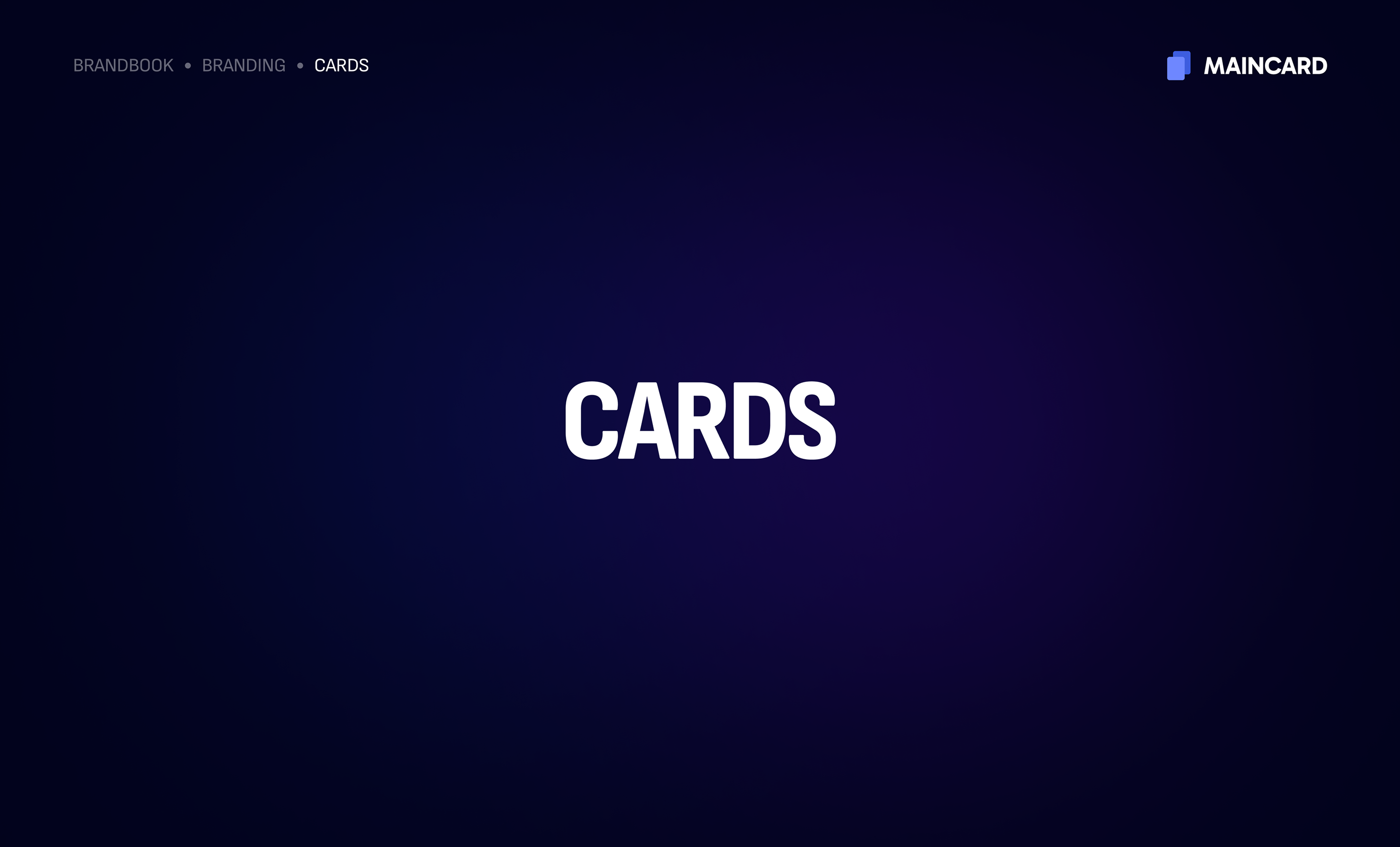 Maincard Brandbook — frame 21