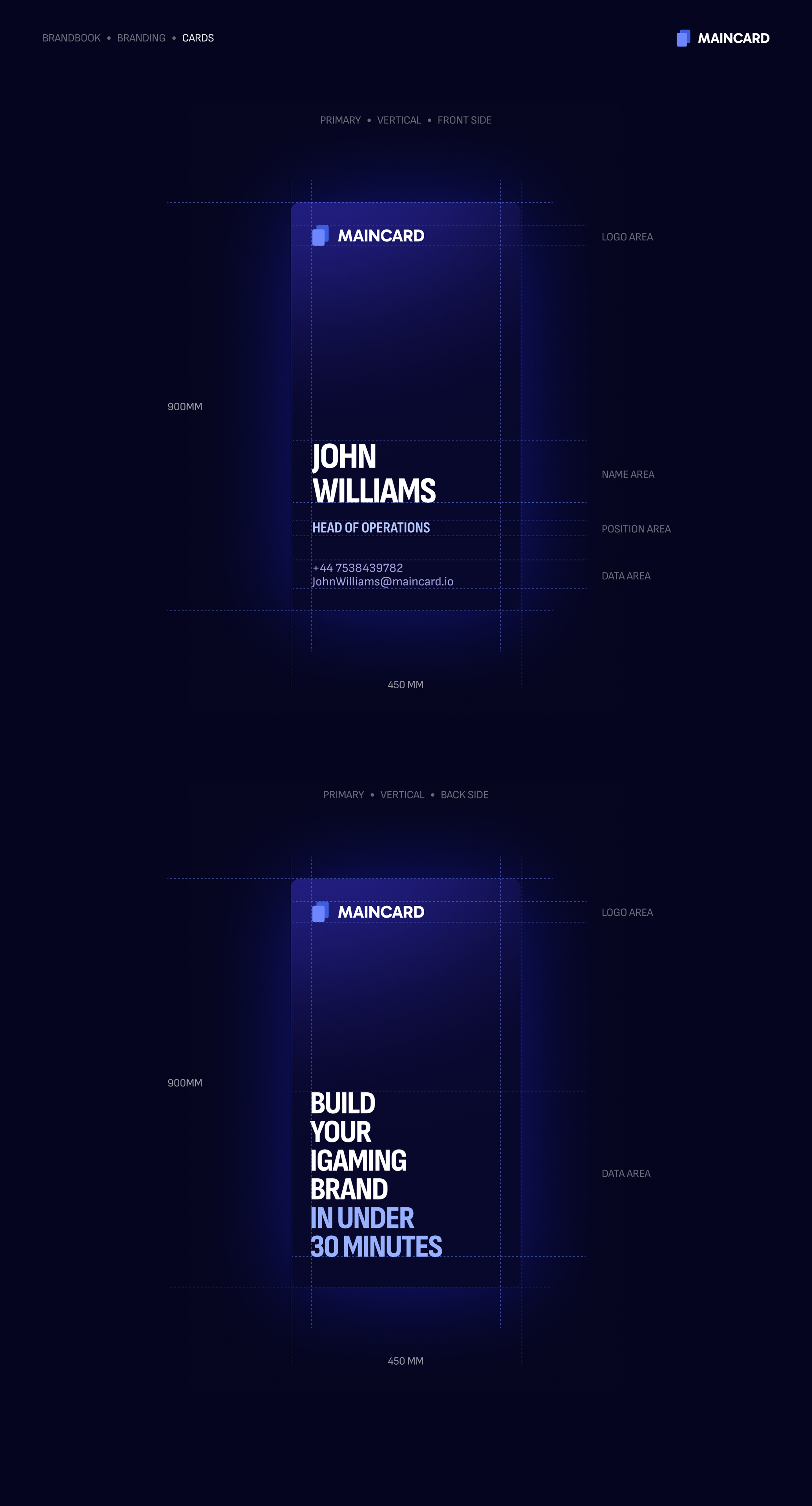 Maincard Brandbook — frame 22