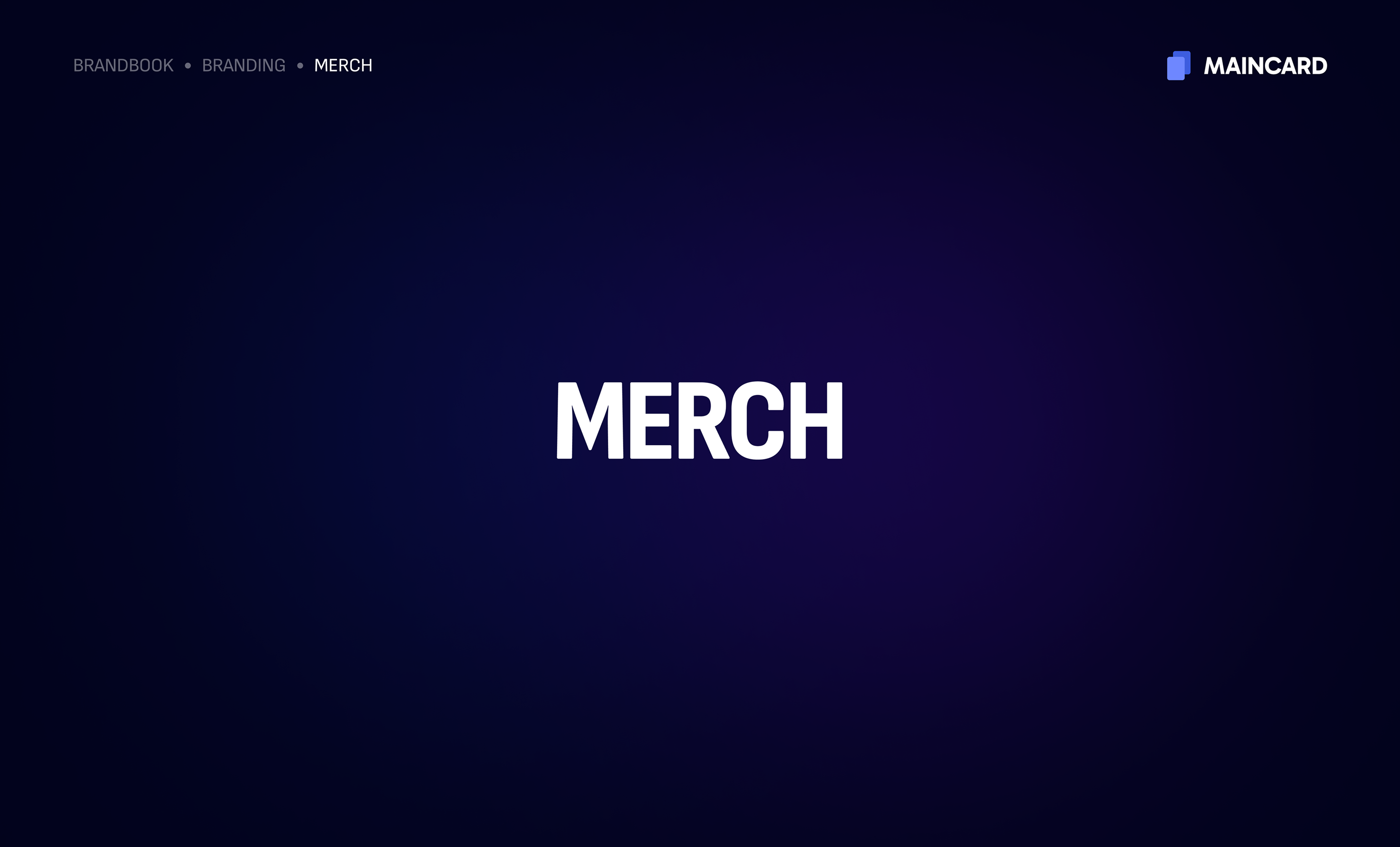 Maincard Brandbook — frame 26
