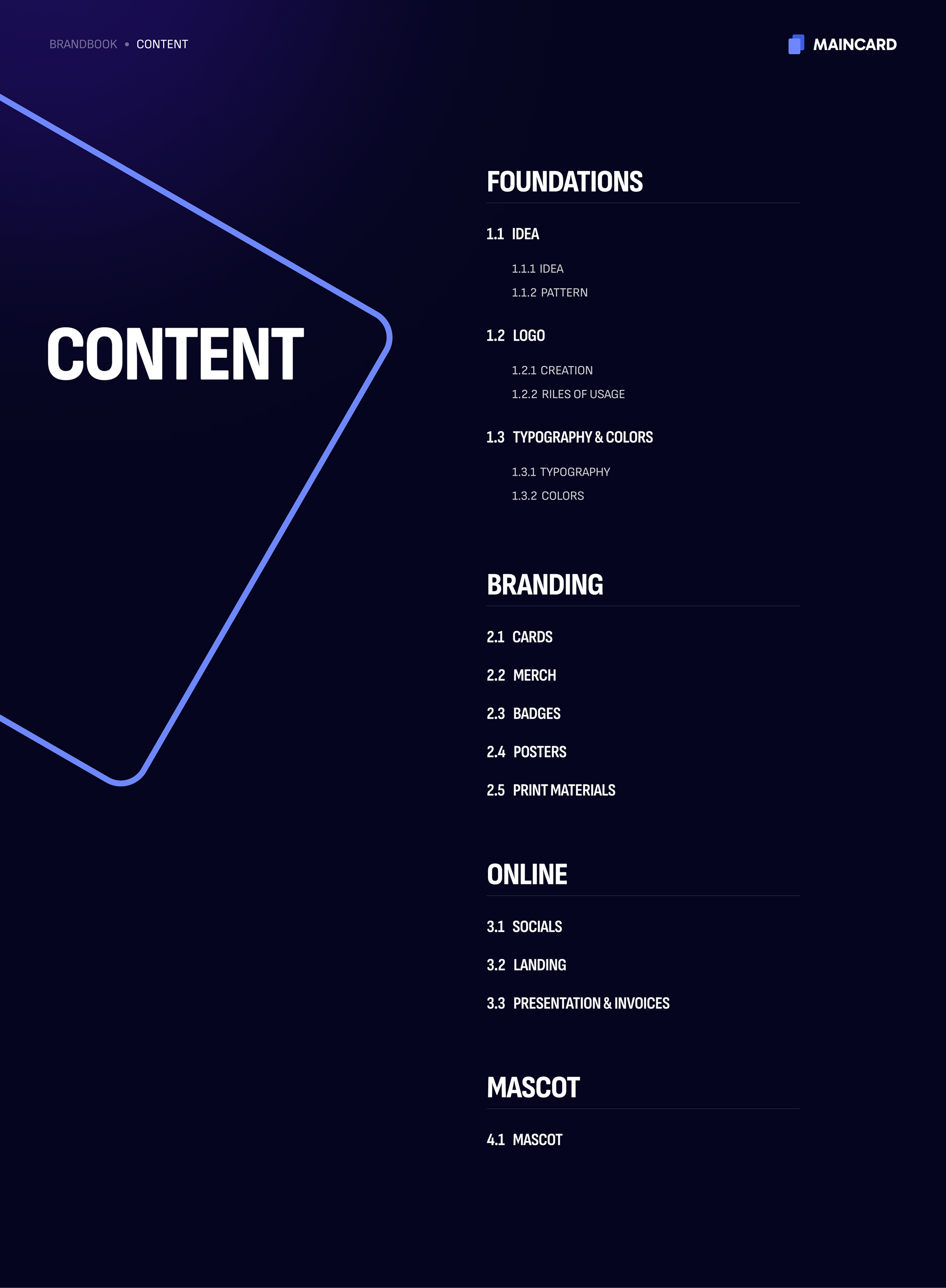 Maincard Brandbook — frame 3