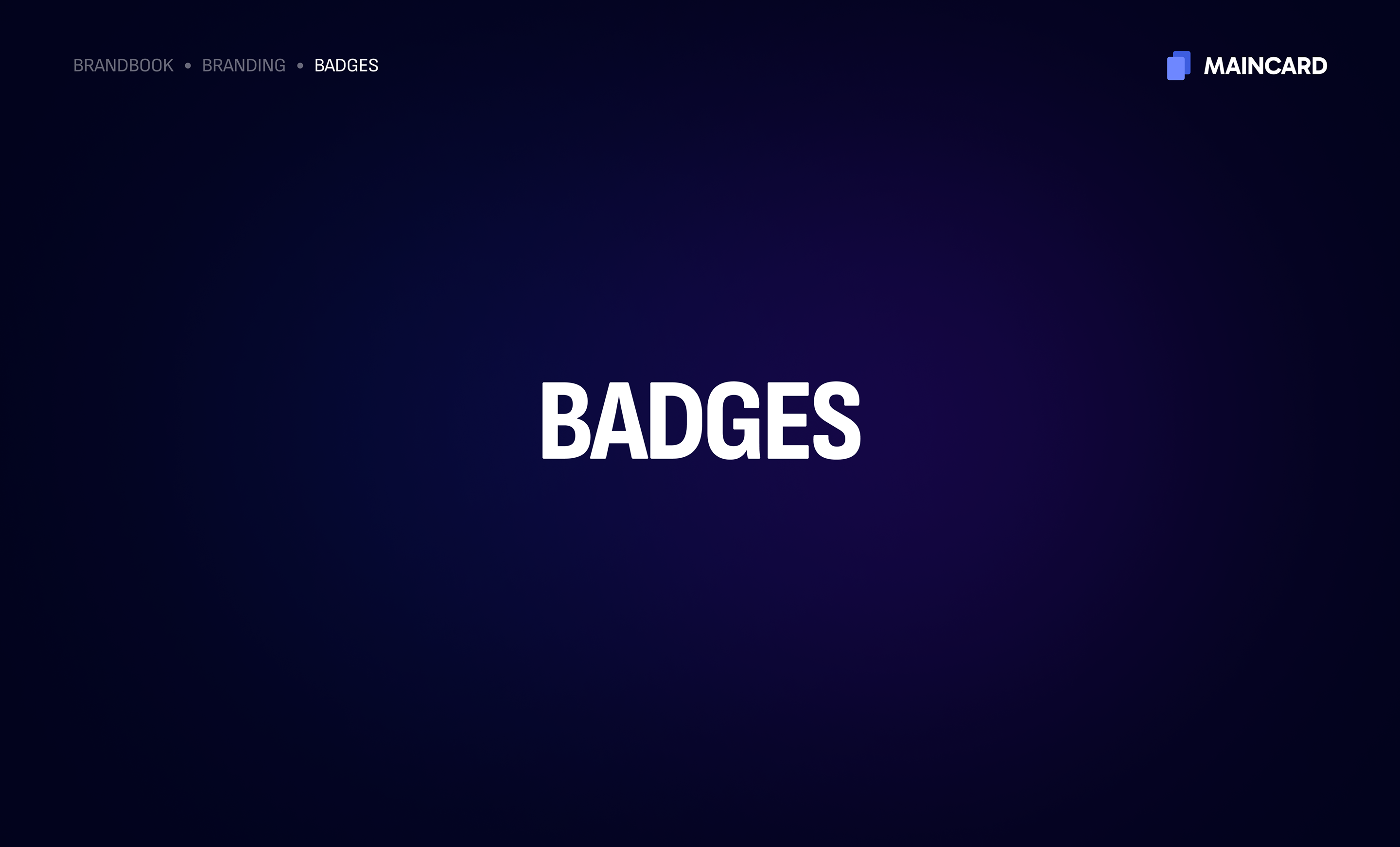Maincard Brandbook — frame 30
