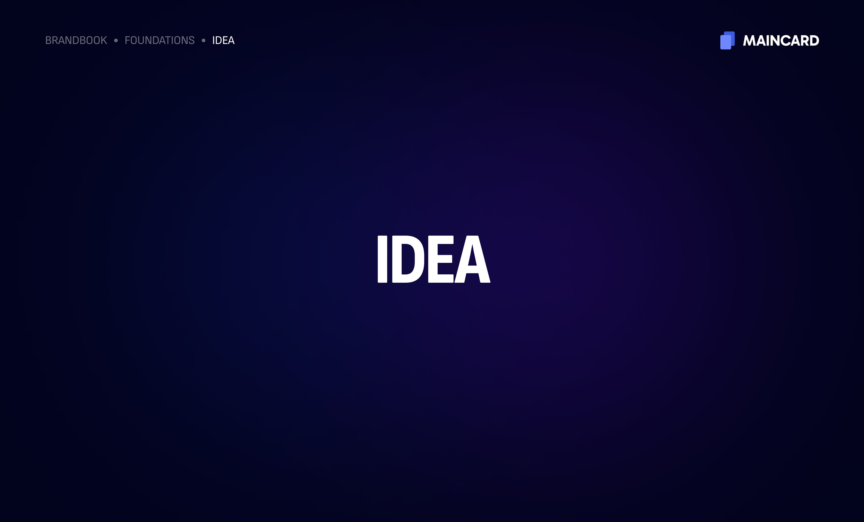 Maincard Brandbook — frame 5