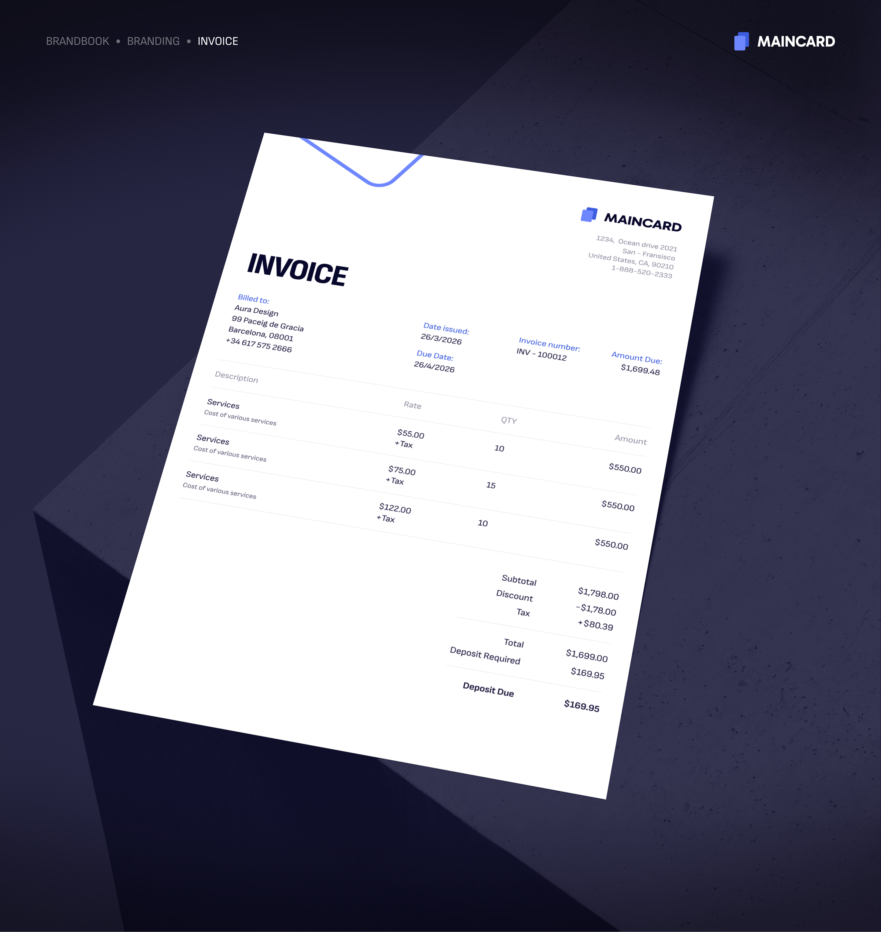Maincard Brandbook — frame 53