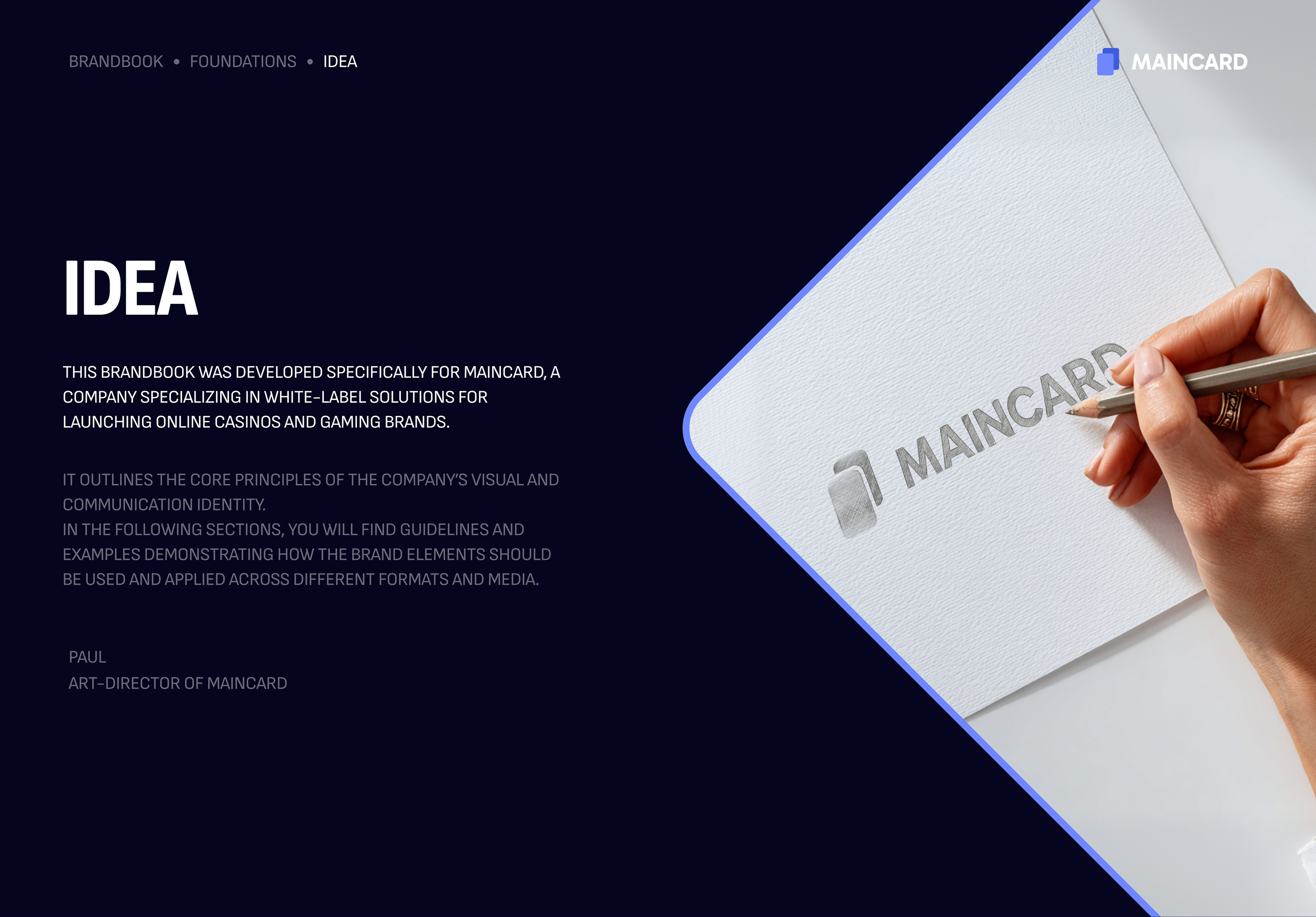 Maincard Brandbook — frame 6